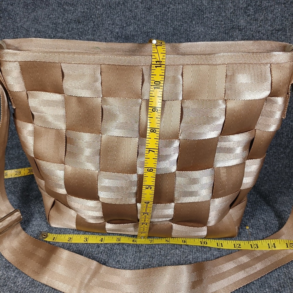 Harveys Seatbelt Bag Women Large Tan Crossbody Shoulder Bag Woven Y2K